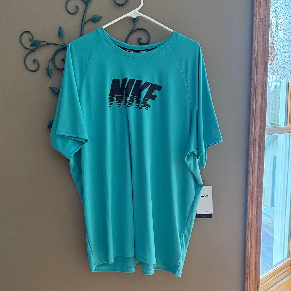 Nike Aqua T-Shirt with Black Logo